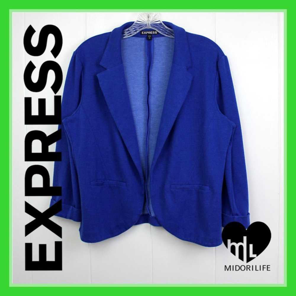 Express Peak Lapel Open Front Blazer - image 1